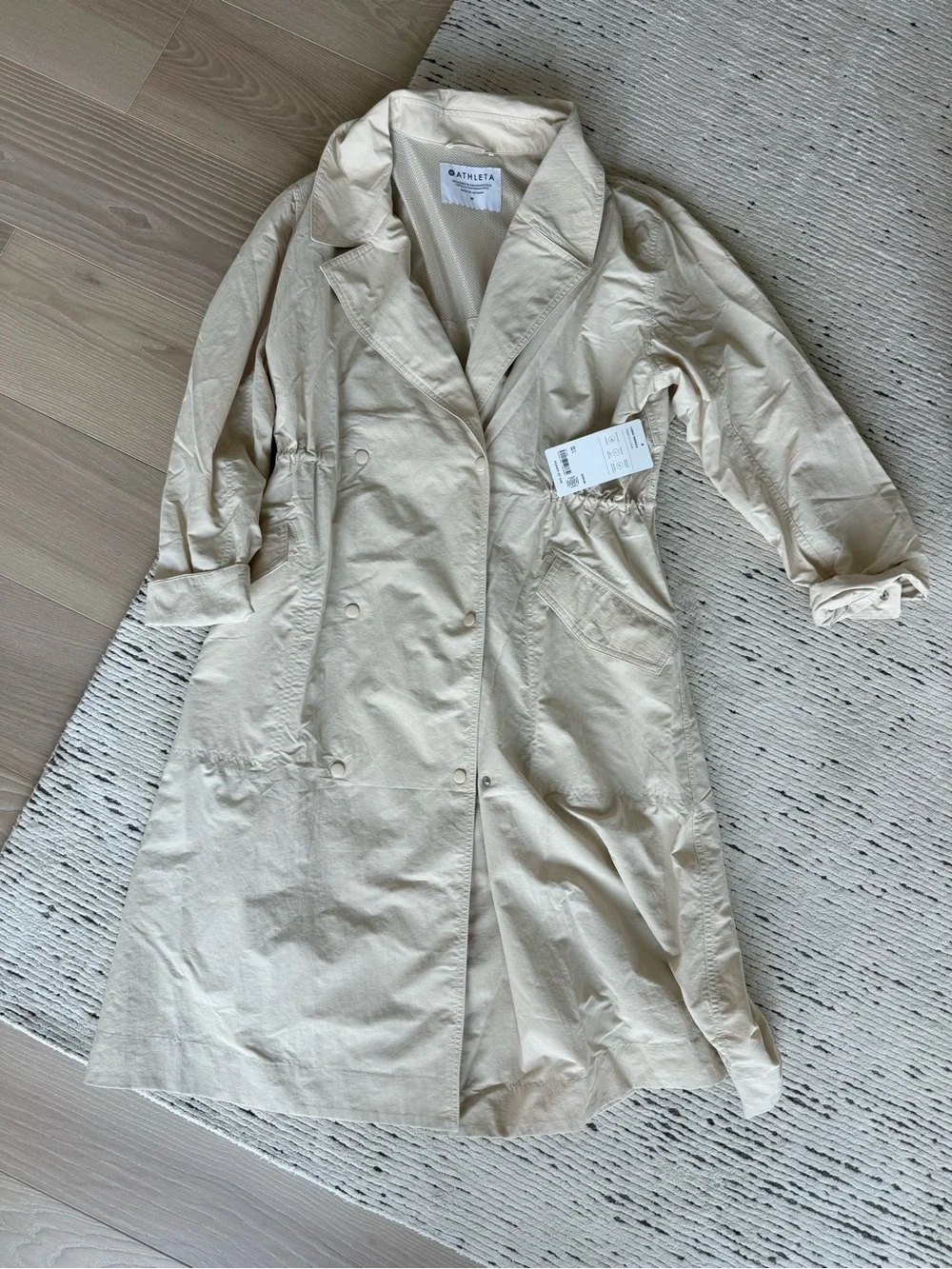 Athleta Luna Cream Trench Coat - Picture 1 of 4